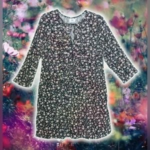 OLD NAVY Cottage Fairy Whimsy Goth Core Midi Dress Size Large